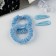 Hair set "Gloria Tenderness" (2 gum 5.5 cm, 2 invisibility 5 cm) blue