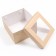 The box is folding, the lid is, with a window, craft, 30 x 30 x 20 cm