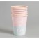 A single -boiled paper glass Girl or Boy, set 6 pcs, 250 ml