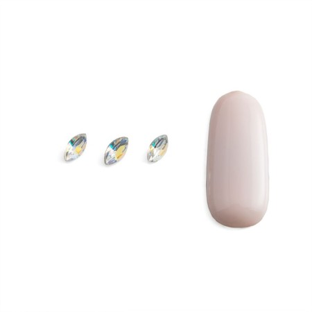 Rhinestones for nail design Transparent Pole "Small petal", 10 pcs