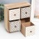 Casket wood chestnut 4 boxes "mesh" beige-white 10x22.3x24.8 cm
