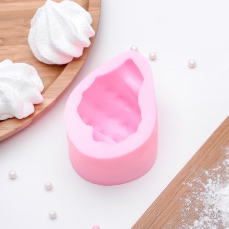 Mold "shell", silicone, 8.5 × 6 × 4.1 cm, pink color-2