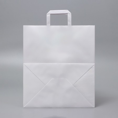 Craft package without printing, white, flat handle, 32 x 20 x 37 cm-1