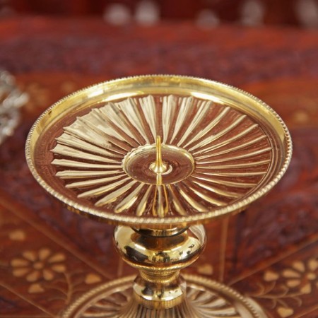 Summary for 1 candle "Scene" Brass 8.3x8x8 cm-2