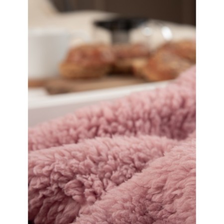 Texrepublic blanket, size 200x220 cm, lingonberry color-5