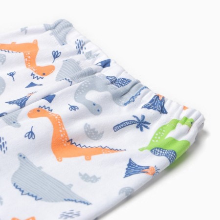 Pants children, white color/dinosaurs, height 74 cm-1