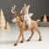 Souvenir Polystone "Baby-Angel in a gray outfit, riding on a deer" 5.5x14x14.5 cm