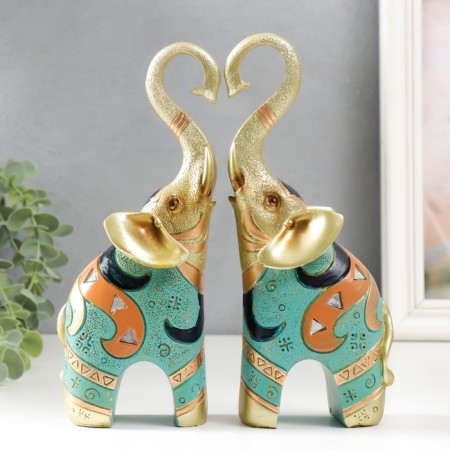 Souvenir Polystone "African Elephant" set 2 pcs 6x17x21 cm