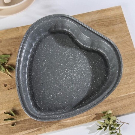 The form for baking "Elin marble. Heart ", 27 × 27.5 cm, anti -stick coating, gray color-1