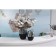 Artificial plant "monster", height 76 cm, silver color