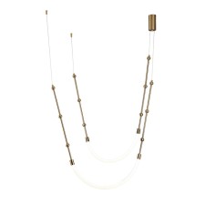 Suspended Indigo, 14010/2p Brass. 2x19W, LED, 1403LM, 3000-6500K, Radio Radio 2.4G, 1604x30x mm, white color