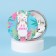 Alpak mirror d = 7 cm, multi -colored