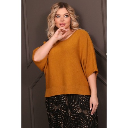 Female jumper, size 56, mustard color-5