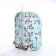School backpack from textiles on a zipper, 3 pockets, pencil case, blue color
