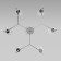 EUROSVET PRISM ceiling lamp 60143/6, E14, 6x60W, 700x700x680 mm, chromium color