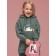 Sweatshirt for girls, height 104 cm, khaki color