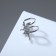 Earring "Kaff" Fairy, white color in silver