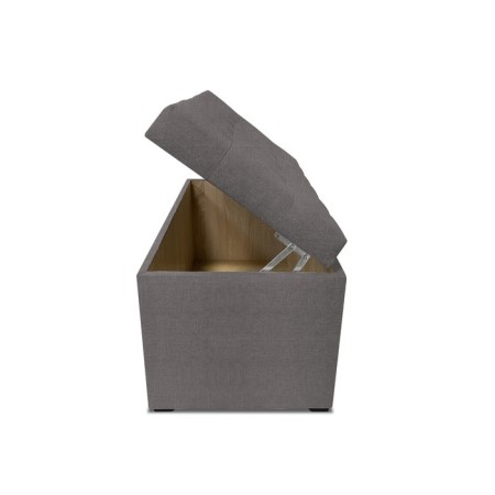 Puff with a lid and weighting, 800 × 400 × 420 mm, Vital velor, Dove color-5