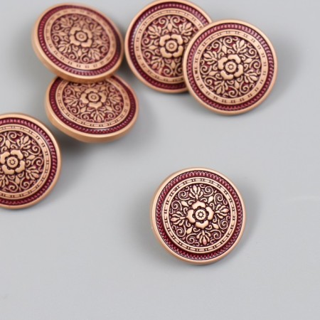 Buttons metal for creativity "openwork flower" 2.1x2.1x0.8 cm