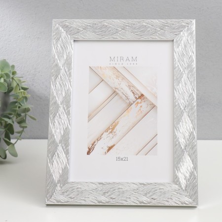 Photo frame Plastic "Mira" 15x21 cm, 651629-6, (plastic screen)