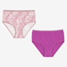 A set of cowards of women's collorista, 2 pcs, pink color, size 56