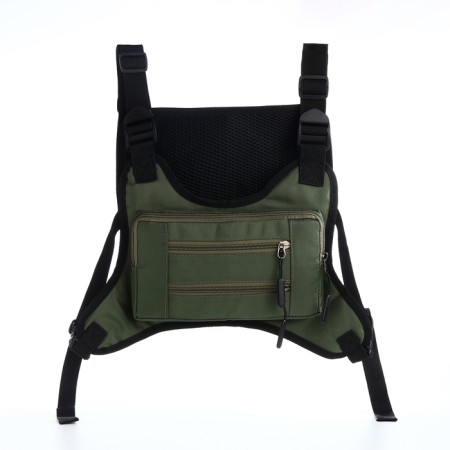 Babberry bag with lightning, 2 external pockets, green color-1