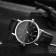 Men's wrist watch, D-4 cm, black dial