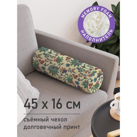 Pillow Roller "Flower pattern, decorative, size 16x45 cm