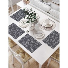A set of napkins for setting the Fast Food table, rectangular, size 32x46 cm, 4 pcs