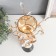 Summary Metal for 1 candle "branches with crystals. Two rings" Gold 42x17x17 cm