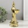 Ceramics candlestick for 1 candle "Buddha" d = 4 cm gold 8x11x22.5 cm