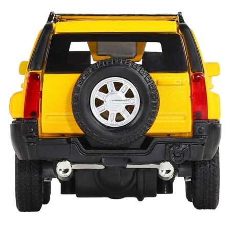 Metal machine Hummer h3 1:32 Color yellow inertia, light and sound effects, doors open-6