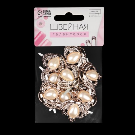 Decorative elements for the puncture "Crown", 4 × 2.5 cm, 10 pcs, the color of the gold-4