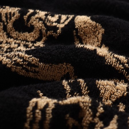 The towel Named Tensor Ethel "Denis" is black, 50x90cm, 100% cotton, 420g/m2-4