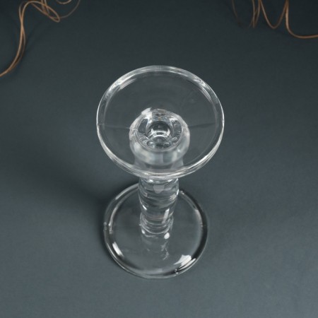 Glass of glass per 1 candle "Neo" transparent 24x11x11 cm-3