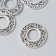 Decor for creativity Metal "Round Frame Flower" silver 3.3x3.3 cm
