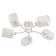 Gwen chandelier 5x60W E27 white 64x25x20cm