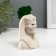 Concrete Kashpo "Pharaoh Skeleton" with moss 10x8.5 cm white (moss green stabilized)