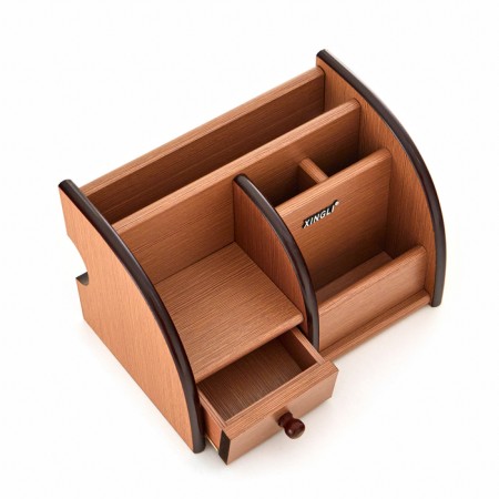 Organizer 5 sections, 1 sliding box, a series of ash shimo dark with Kant Dark, 14*21cm-3