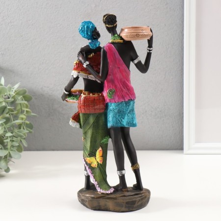 Souvenir Polystone Summary "African couple" MIX 30x9x18 cm-3
