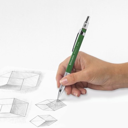 Mechanical zangic pencil 0.7 mm Brauberg Metallic-X 07, HB, + 24 neckline-8