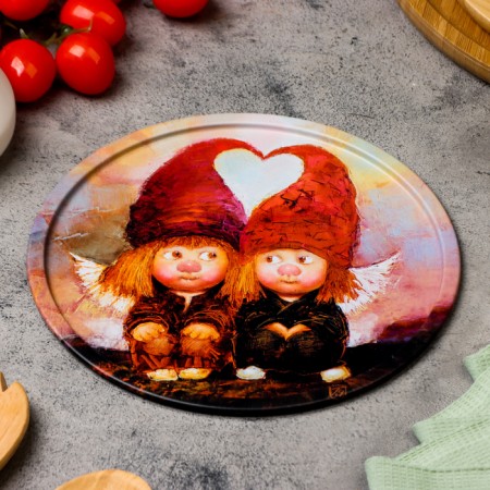 Tray "Once again about love", 20 x 0.4 x 0.32 cm, metal