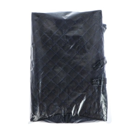 The cape on the seat "Alcantara" 140 x 52 cm, black with a blue line-5