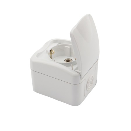 Single (ceramics) Mini OG IP54, with grounding, o/y, white kranz-3