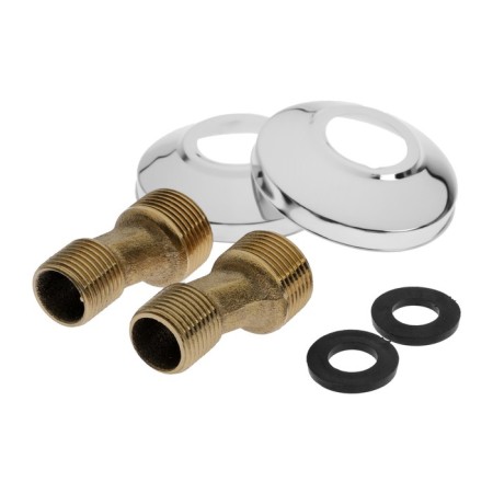 Bath mixer Zein Z3850, two -wound, shower set, watering can 5 modes, chrome-8