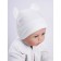 Children's cap Amarobaby Nature Essence Bear, size 42-44, Milk color