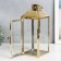 Summary Metal "Rectangular Lantern" set 2 pcs gold 18x18x42, 14x14x34 cm