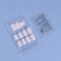 Classic French overhead nails, 24 pcs, with adhesive plates, soft square shape, pale pink/white color