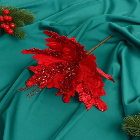 Decor "Winter Flower" Patterns, 24x15 cm, red