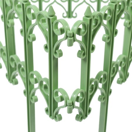 Decorative fence, 25 × 180 cm, 5 sections, plastic, light green, "classics"-10